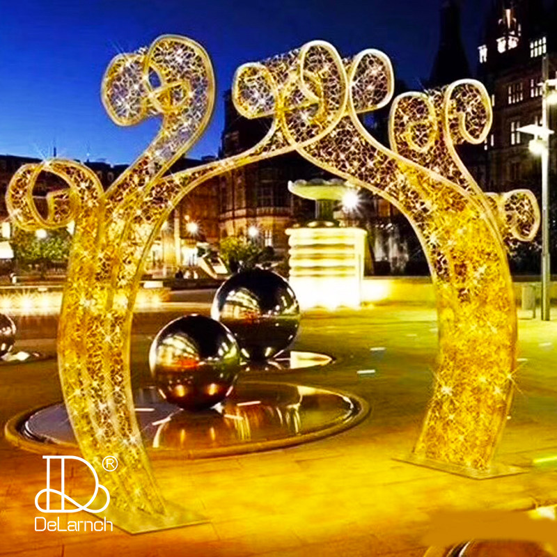 圣诞节春节拱门造型灯 商场景区亮化装饰灯互动拍照文旅灯展